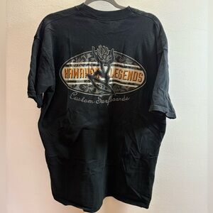 Hawaiian Legends Custom Surfboards Black T-shirt  XXL